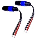 CNCESS CESS-001S Spade Fork Plug to Speakon Female Jack Adapter for Speaker Cable - 2 Pack (Small Spade)