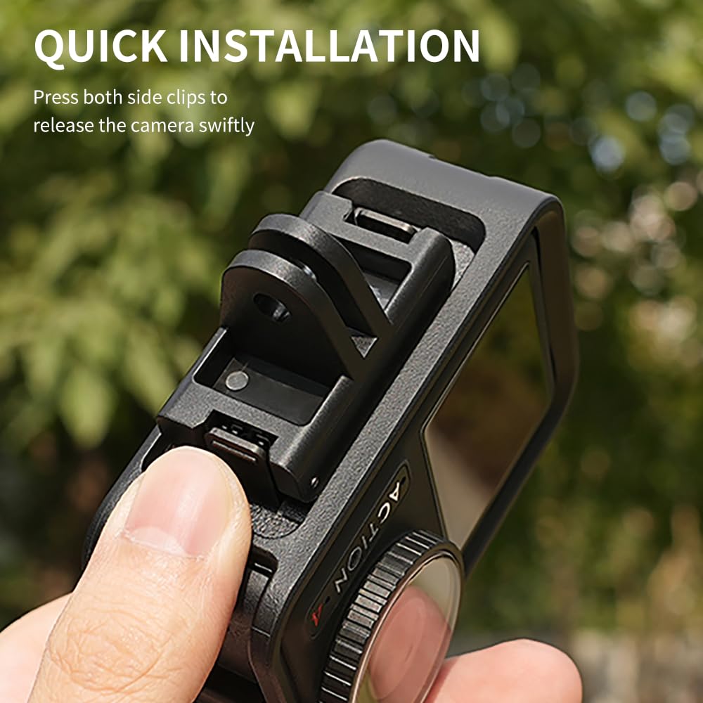 2-Pack Action 5 Pro Magnetic Adapter Mount for DJI OSMO Action 5 Pro Quick Release Mount, Action 4/Action3, with Dual-Claws for DJI Action Camera