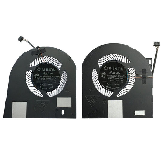 Fleshy Leaf CPU + GPU Cooling Fan Replacement for Dell Precision 7530 M7530 7540 P74F Series MG75090V1-C170-S9A MG75090V1-C160-S9A DC5V