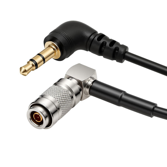 ZBLZGP Timecode Cable DIN 1.0 2.3 BNC to Right Angle 3.5mm Jack UltraSync ONE Mic-Level Timecode Cable for DSLR Cameras