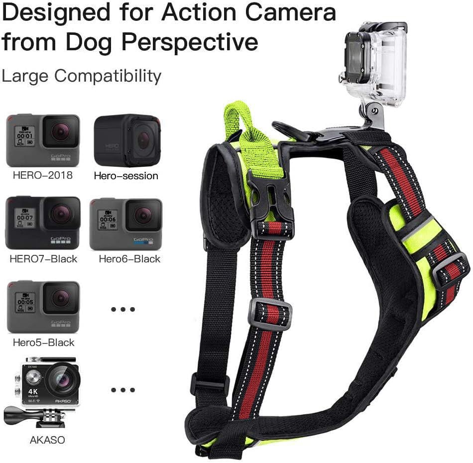 SmilePowo Dog Harness Mount Chest Back Strap Belt Pet Vest for GoPro Hero 10 9 8 7 6 5 4 3 Max Black Hero 2018 Session Fusion Silver White Insta360