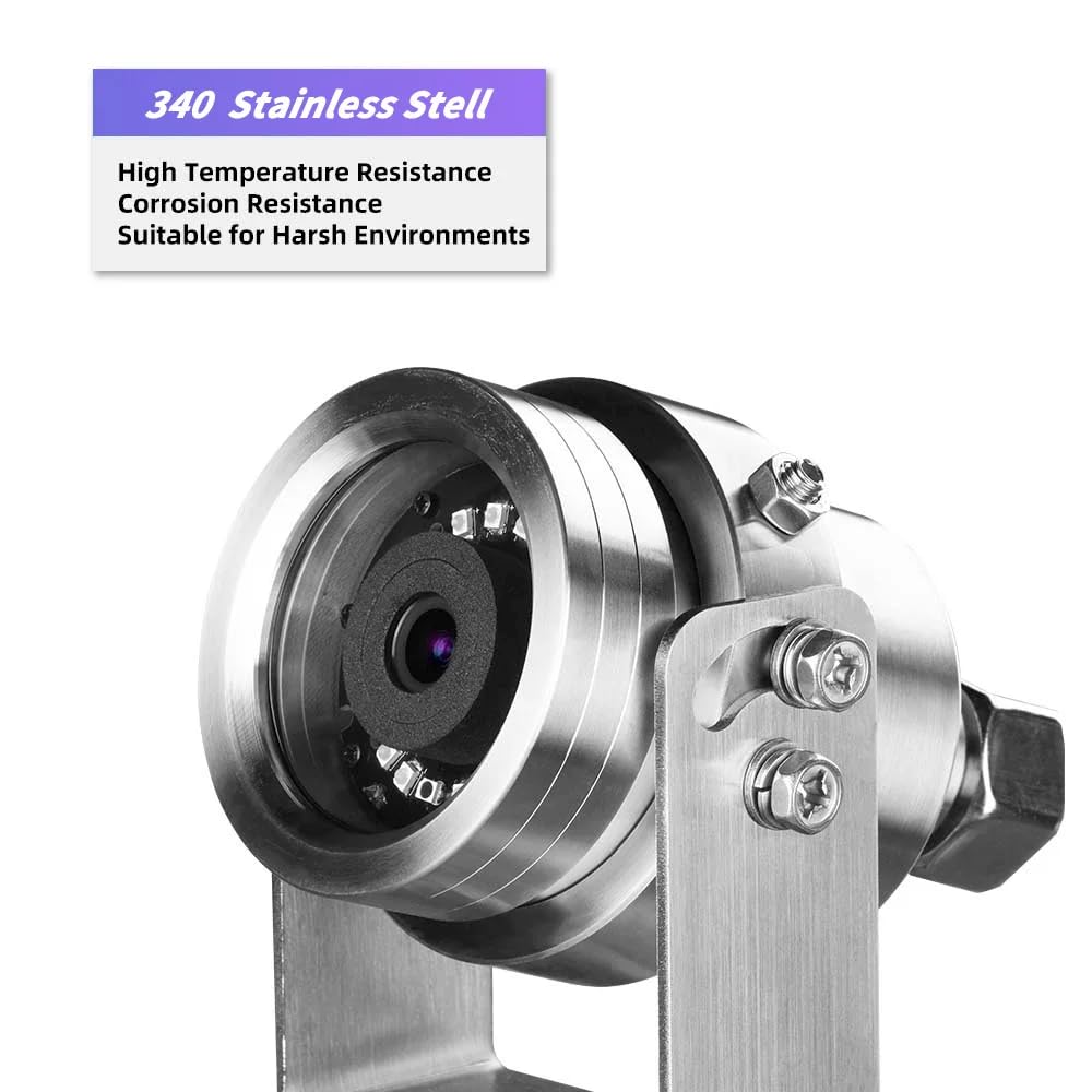 HJT 5MP POE Explosion Proof Camera, 304 Stainless Steel,UltraHD IP Surveillance Camera,Outdoor IP66 Waterproof, 85° View Angle,3.6mm Lens, 98ft IR