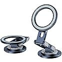 Micool Magnetic Car Phone Holder, Dashboard Mount with 360° Rotation & 720° Foldable Arm, Universal Strong Grip Tablet Stand for All Phones and Pad in