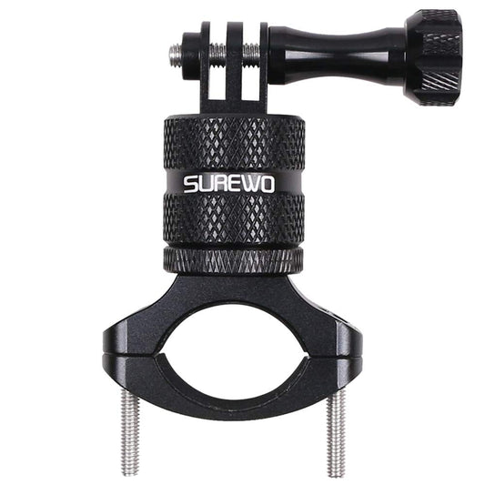 SUREWO Bike Mount for Action Cameras, Aluminum Handlebar Mount Compatible with GoPro Hero 13/12/11/10/9/8/7/6/5 Black, GoPro Max, DJI Osmo Action