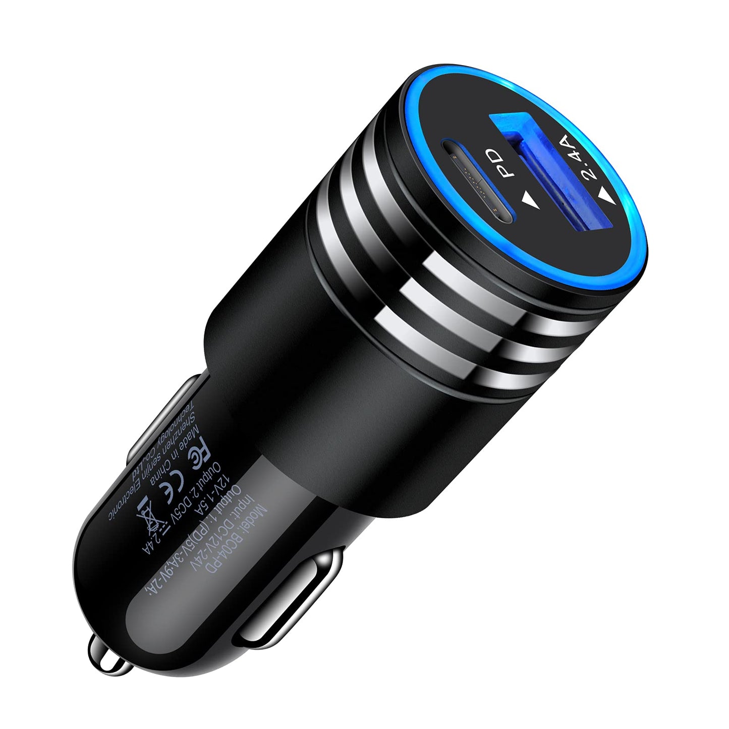USB C Car Charger Fast Charging for iPhone 17/Air/17 Pro/17 Pro Max/16e/16/16 Pro/16 Pro Max/16 Plus/15 Pro Max, 30W 2-Port Fast Type C Car Charger