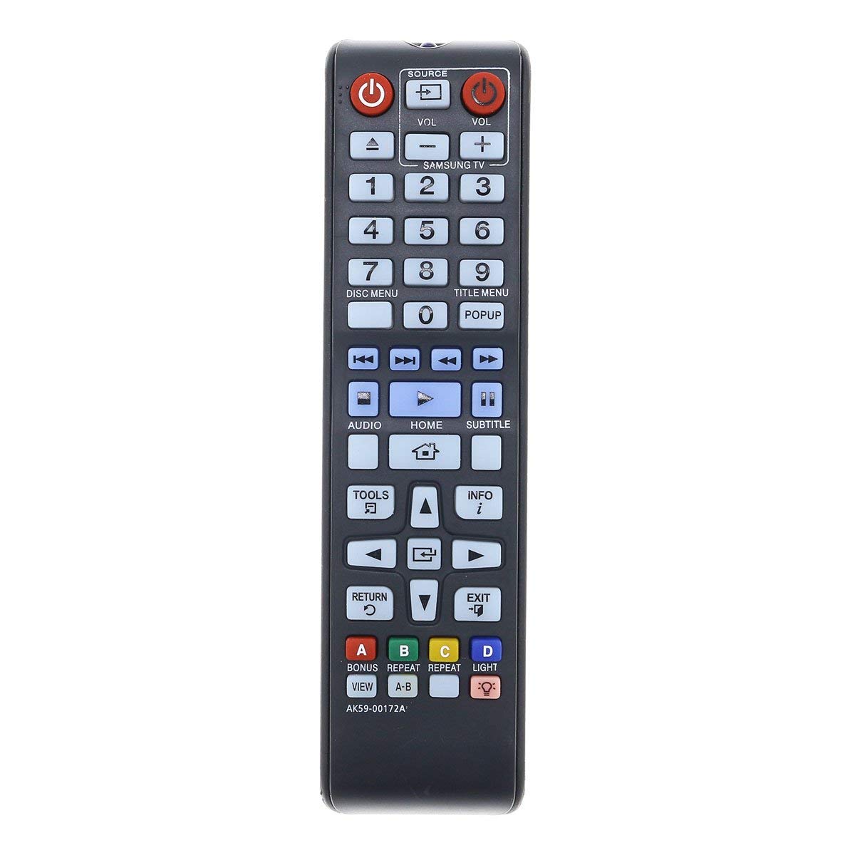 New AK59-00172A Remote Control Replacement for Samsung BD-F5700 BDHM57CZA BD-H6500 BD-H6500/ZA DVD BD Blu-Ray Disc Player