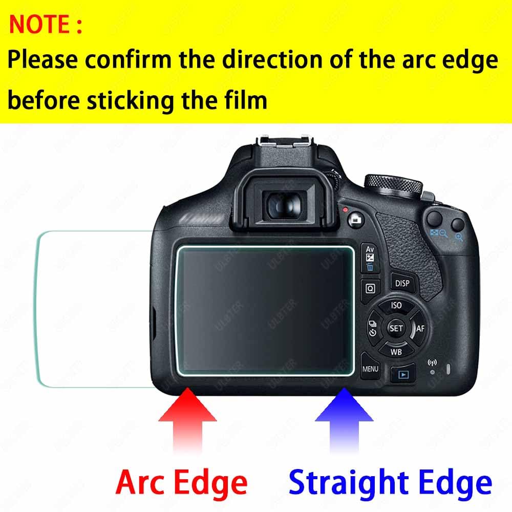 ULBTER Screen Protector for Canon EOS Rebel T7 T6 T5 2000D Camera & Hot Shoe Cover, [2+3Pack] 0.3mm 9H Hardness Tempered Glass Flim Anti-Scrach
