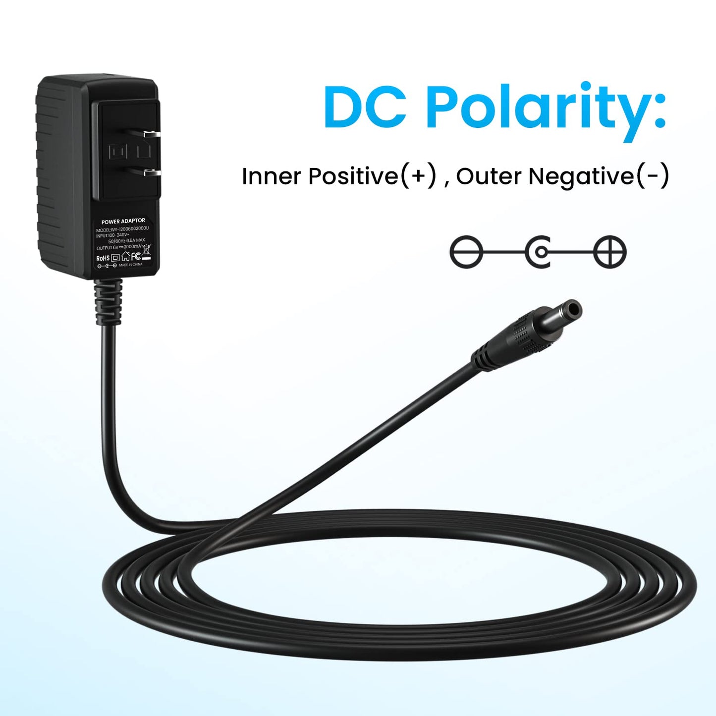 NFGEKT 6V 2A Power Supply Adapter for ProForm Elliptical Smart Strider 480 490 500 600 LE, 390 395 475 510 E, 510EX, 400 700 Cardio Cross Trainer…