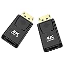 BERLAT Displayport to HDMI Converter，DP to HDMI Adapter [2-Pack],3840x2160p Male to Female Converter Compatible