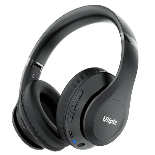 Uliptz Wireless Bluetooth Headphones, 65H Playtime, 6 EQ Sound Modes, HiFi Stereo Over Ear Headphones with Microphone, Foldable Lightweight Bluetooth…