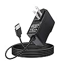 12V AC/DC Adapter USB-C Power Cord Compatible for AVAPOW A58 A68 A28 A08 A18 4000A 6000A 2000A 3000A Car Jump Starter Power Supply