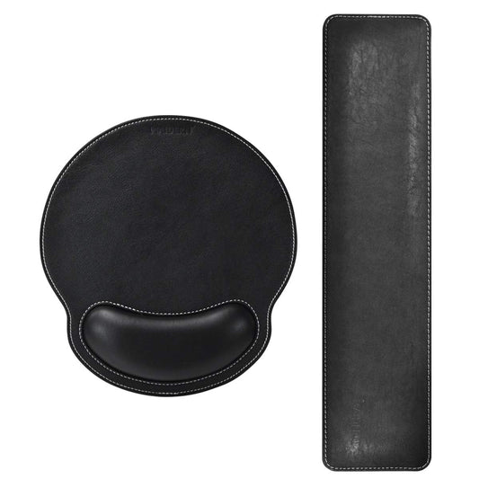 MAIDERN Keyboard Wrist Rest and Mouse Wrist Rest Pad PU Leather, Memory Foam Set for Computer/Laptop/Mac, Durable & Comfortable & Lightweight for Easy