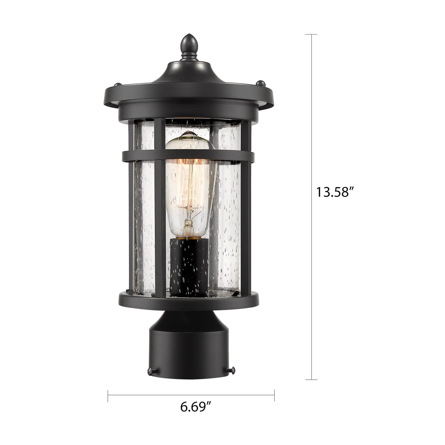 Casia Outdoor Post Light, Outdoor Pillar Light, Exterior Pole Light for Garden, Pathway Pillar Lamp for Garden Patio, Yard, Balcony and entryway