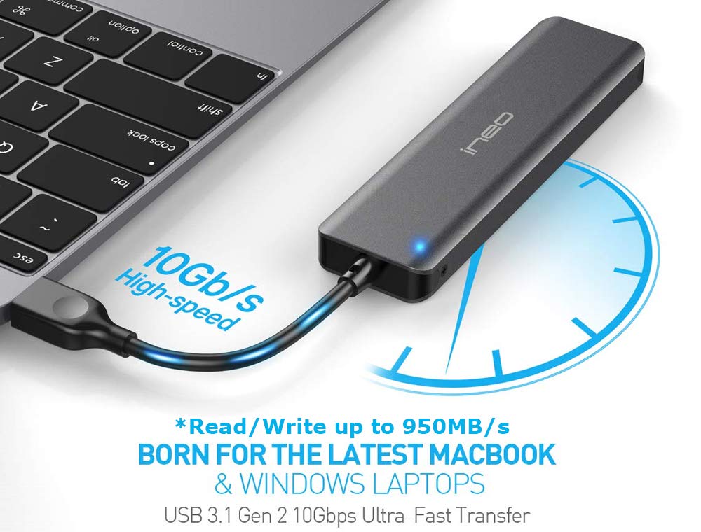 Avolusion ineo (C2592-960G+64G) Super Slim Portable 960GB (1TB) USB 3.1 External SSD + Free 64GB USB Flash Drive [Ultra Speed R/W up to 950MB/s] - 6