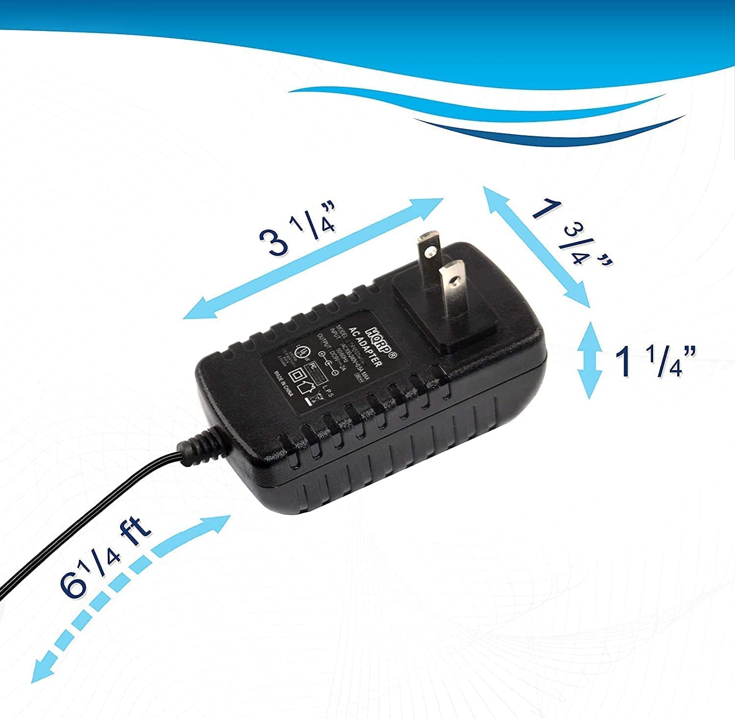 HQRP AC Adapter Compatible with Brother P-Touch AD-24 / AD-24ES PT-H110 Handheld Labeling Machine Power Supply Plus Euro Plug