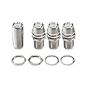 eifagur, 4pcs PL-259 Bulkhead Connector UHF Female to UHF Female Adapter SO-239 Nut Bulkhead Panel Mount CB Radio Adapter Connector