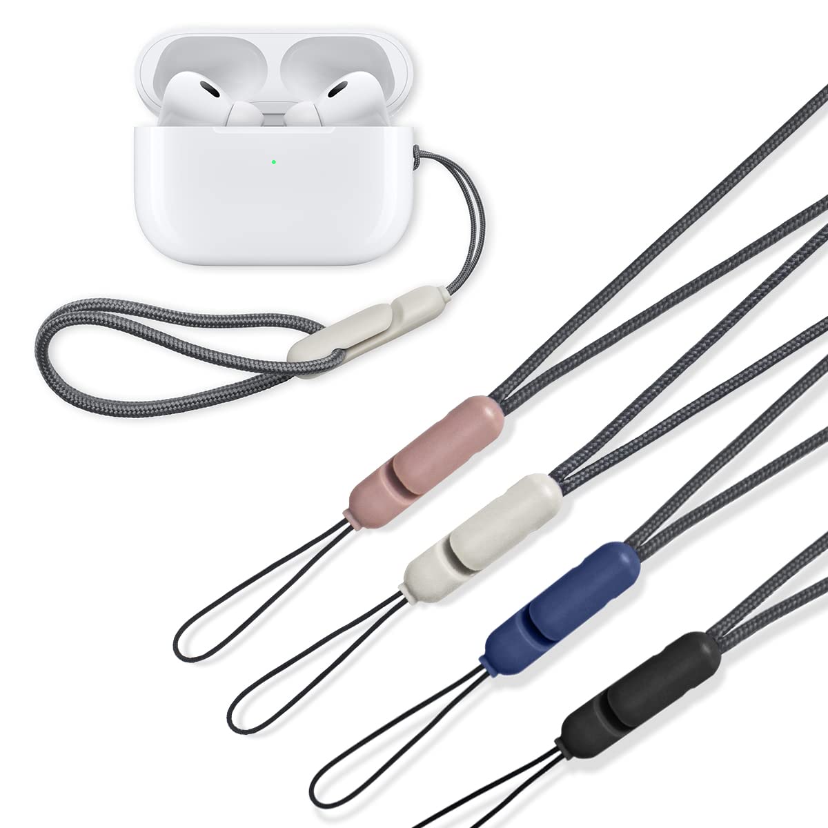[4Pack] Lanyard for AirPods Pro 2nd Generation,New Wireless Bluetooth Earbuds Protective Case Anti-Lost Lanyard Compatible with AirPods Pro 2nd (2022)