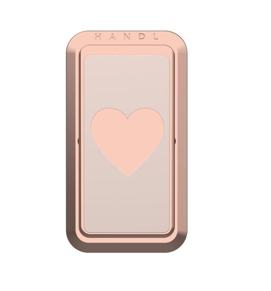 HANDL New York Rose Gold Heart HANDLstick Grip and Stand for Smartphone