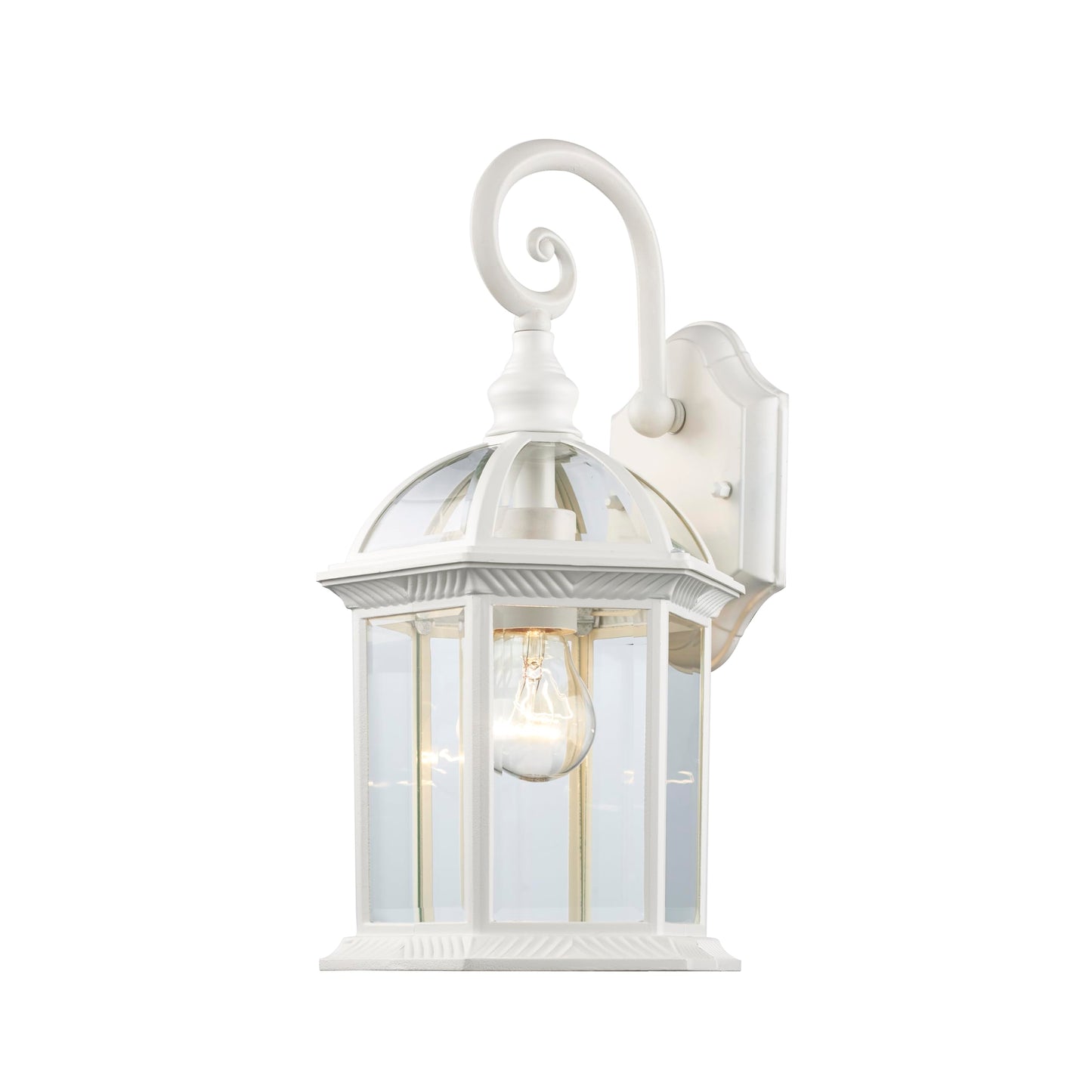 Trans Globe Lighting 4181 WH Wentworth Collection 15 Inch One Light Outdoor Wall Lantern I White Finish I Traditional Style Light Fixture I