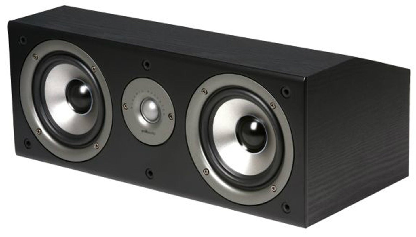Polk Audio CS1 Series II Center Channel Speaker | Unique Design | Stand Alone or a Complement to Monitor 40, 60, and 70 Speakers | Detachable Grille |