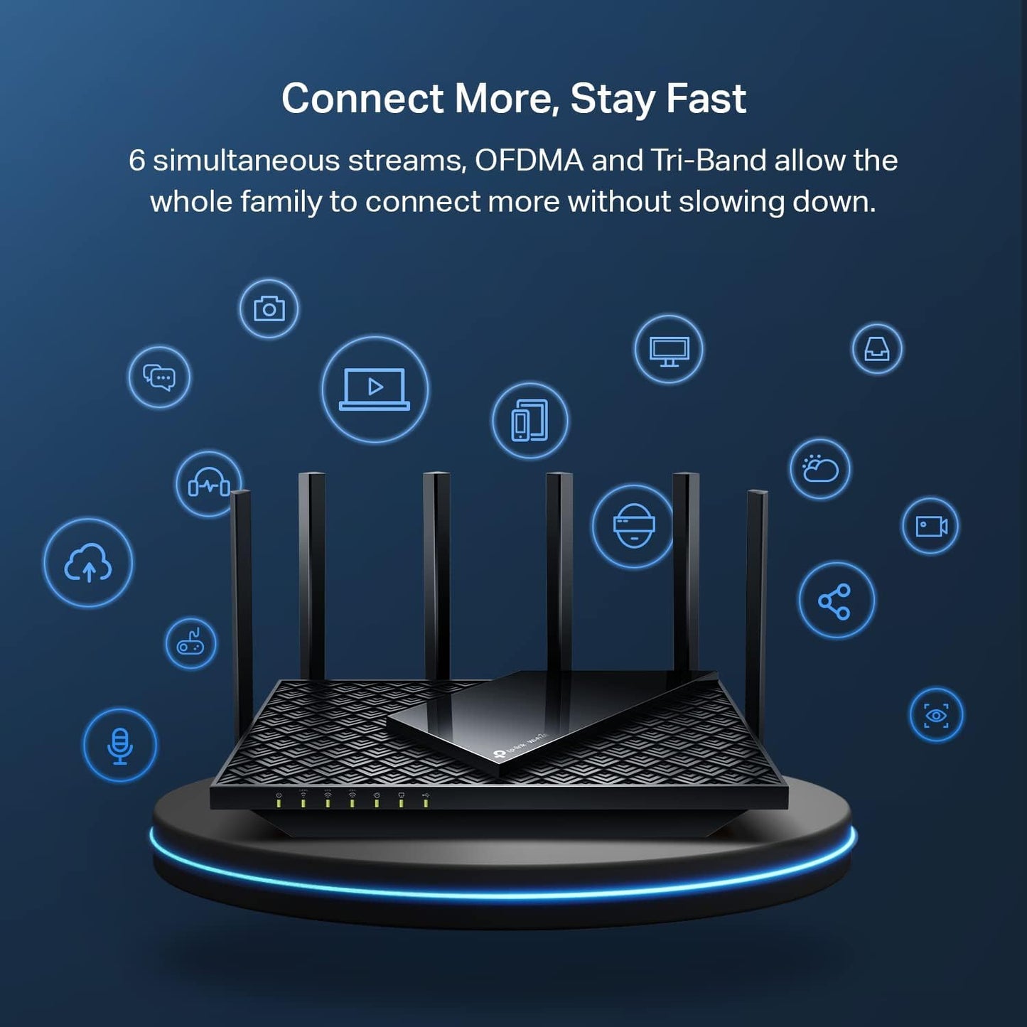 TP-Link AXE5400 Tri-Band WiFi 6E Router (Archer AXE75), 2025 PCMag Editors' Choice, Gigabit Internet for Gaming & Streaming, New 6GHz Band, 160MHz