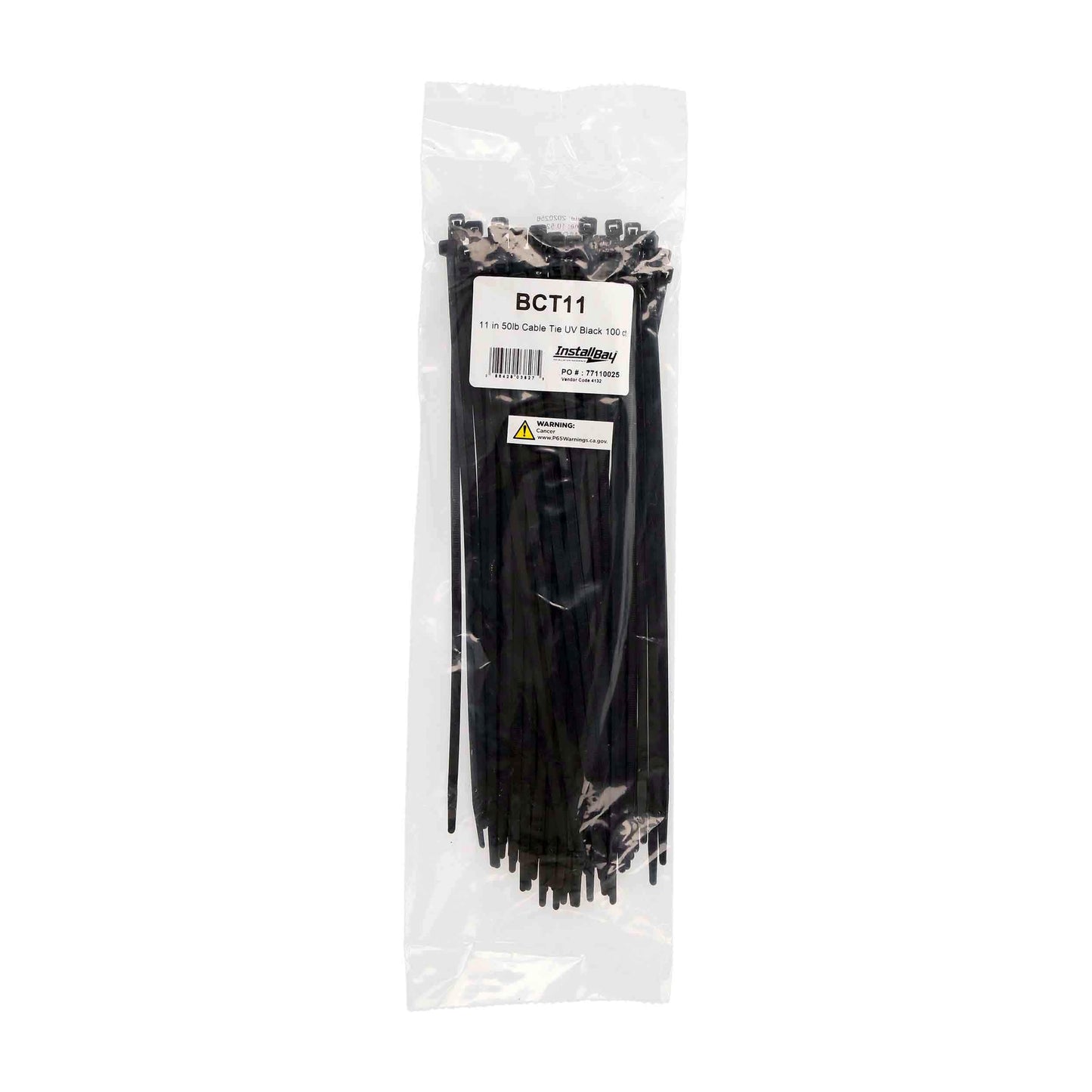 Metra Install Bay BCT11 11-Inch, 40-Pound Cable Tie, Black (100-Pack)