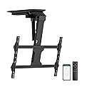 ynVISION.DESIGN Motorized Smart Electric TV Ceiling Mount - Ceiling TV Mount Flip Down 37-75 Inch, Max VESA 600x400 - Voice/App Controlled, RF Remote