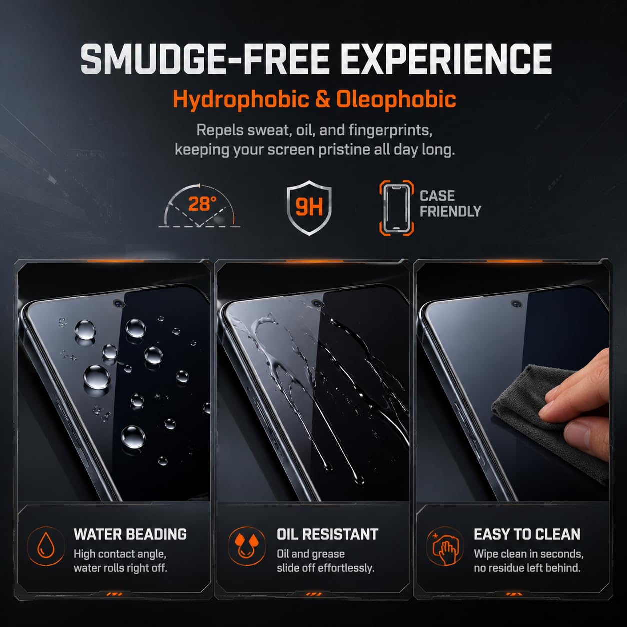 2+2 Pack Galaxy S23 Privacy Screen Protector, Anti Spy Tempered Glass 9H Hardness with 2 Pack Camera Lens Protector, Private Guard Bubble Free Case