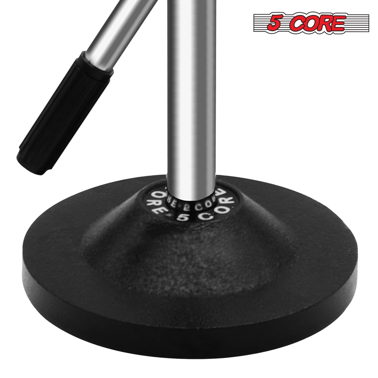5 Core Mic Stand Adjustable Desk Boom Microphone Stands Round Base Portable Table Pedestal Para Microfono w Universal Mike Holder - MS RBS CH IN