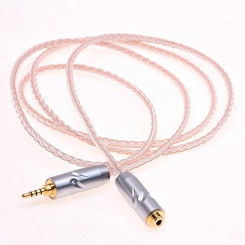 GAGACOCC 2.5MM Male TRRS to 2.5MM TRRS Female Balanced Extension Cable 8 Cores 5N PCOCC Hybrid Headphone Audio Adapter Cable for Astell&Kern AK240…