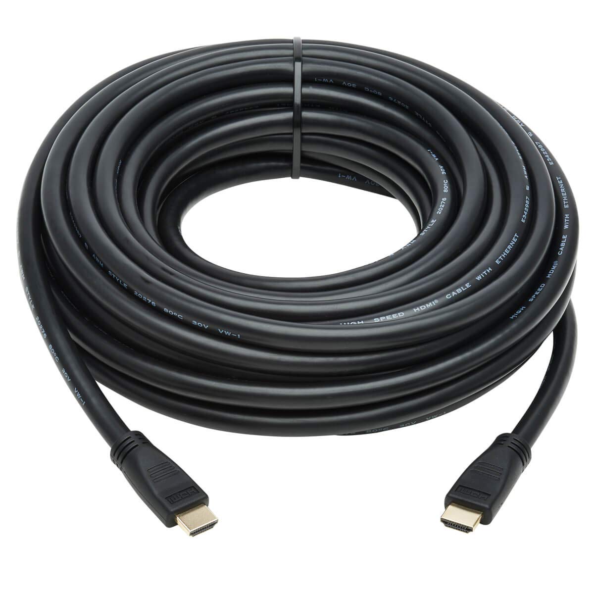 Tripp Lite High Speed HDMI Cable with Ethernet, 4K HDMI Audio and Video, Black (M/M), 40 ft (P568-040-HD)