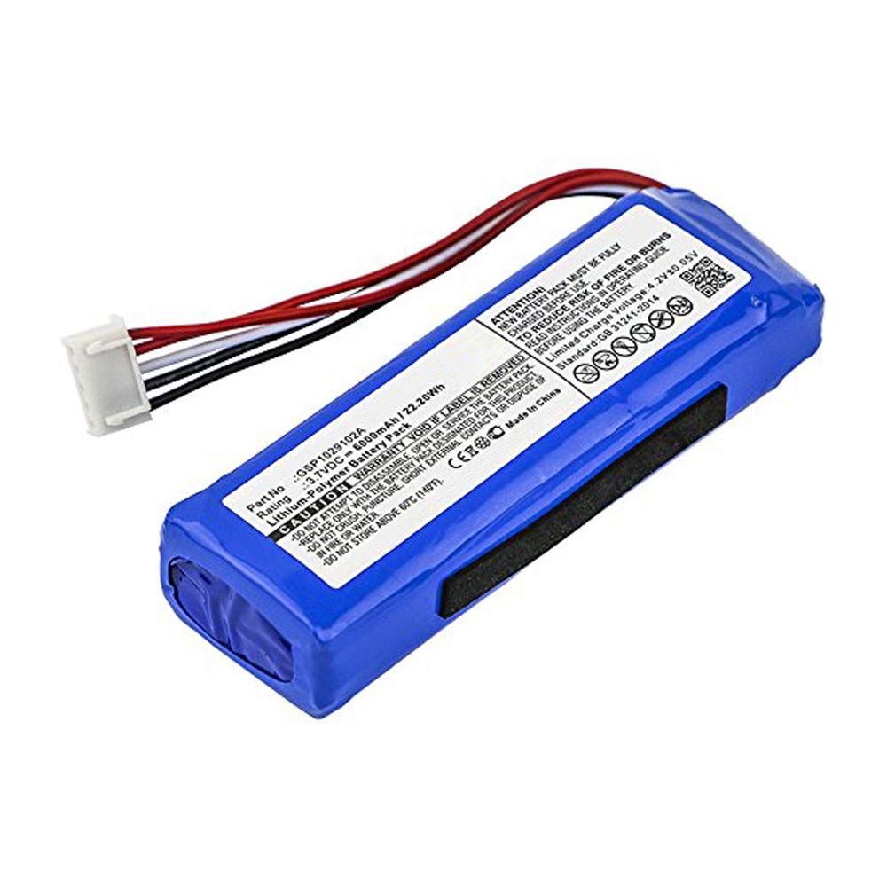 MPF Products 6000mAh GSP1029102A Battery Replacement Compatible with JBL Charge 3 2016 Waterproof Bluetooth Speaker