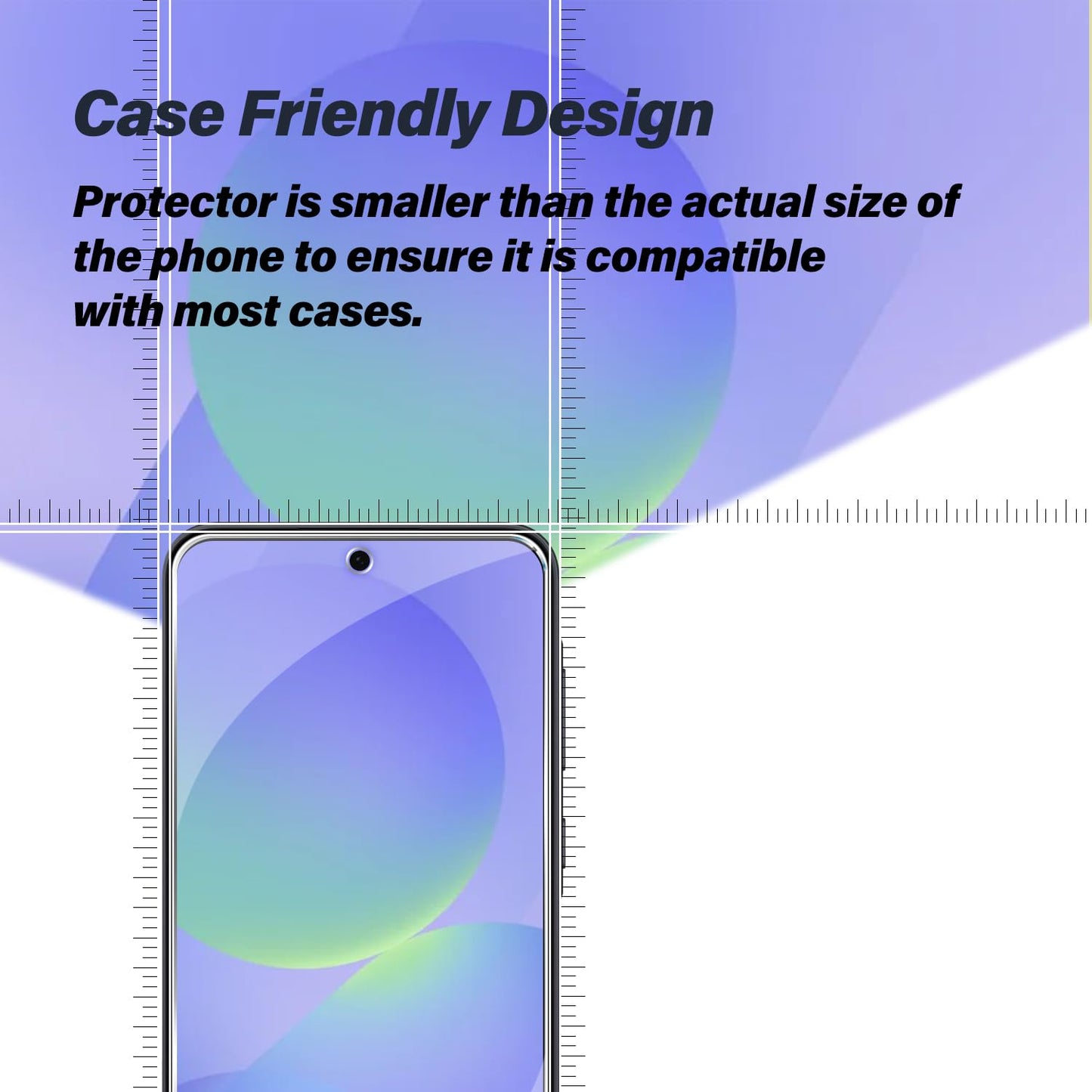 BIGFACE Galaxy A36 Tempered Glass Screen Protector + Camera Lens Protector [2 + 2 Pack][Case Friendly][Anti-Scratch][Ultrasonic Fingerprint Unlock] HD