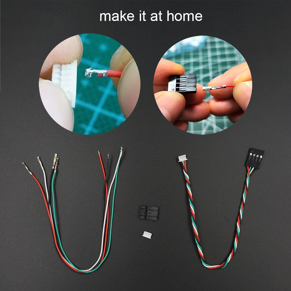 PB1.25 to Dupont 2.54mm Connectors and Cables Kit Compatible with Molex PicoBlade 1.25mm Pitch Connectors 20cm Wires