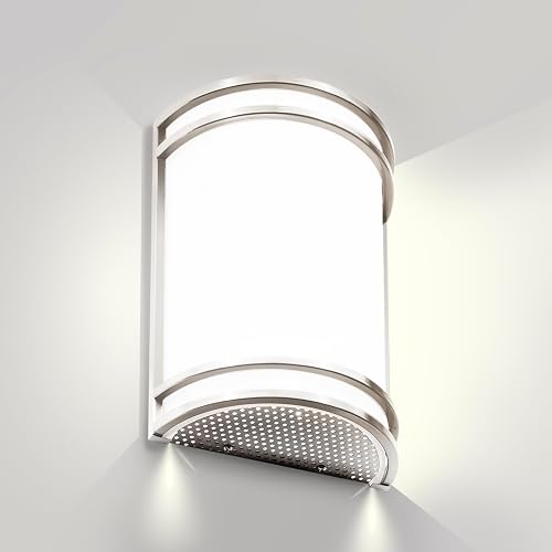 Flynix Indoor Wall Sconce, Half Cylinder Wall Light Fixture, 3000K 4000K 5000K Color Temperature Adjustable, Dimmable LED Modern Wall Light