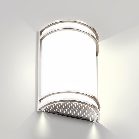 Flynix Indoor Wall Sconce, Half Cylinder Wall Light Fixture, 3000K 4000K 5000K Color Temperature Adjustable, Dimmable LED Modern Wall Light