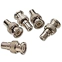 CablesOnline, 5-Pack RCA Female to BNC Twist-Lock Male 75-ohm Coaxial Adapters AV-A02-5