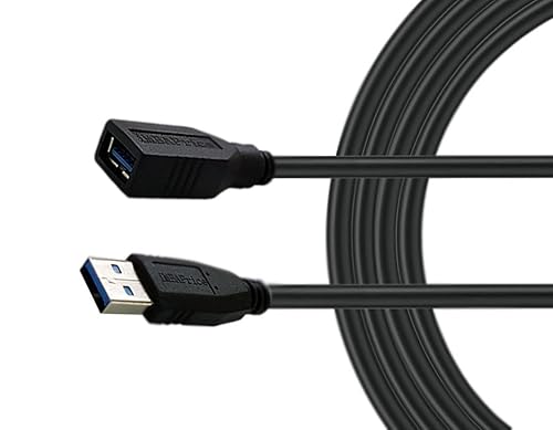 iMBAPrice USB 3.0 Extender - 15ft SuperSpeed USB A Male to A Female Extension Cable (Black)