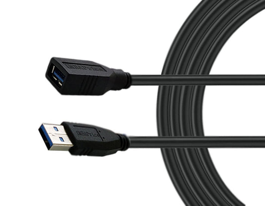 iMBAPrice USB 3.0 Extender - 15ft SuperSpeed USB A Male to A Female Extension Cable (Black)