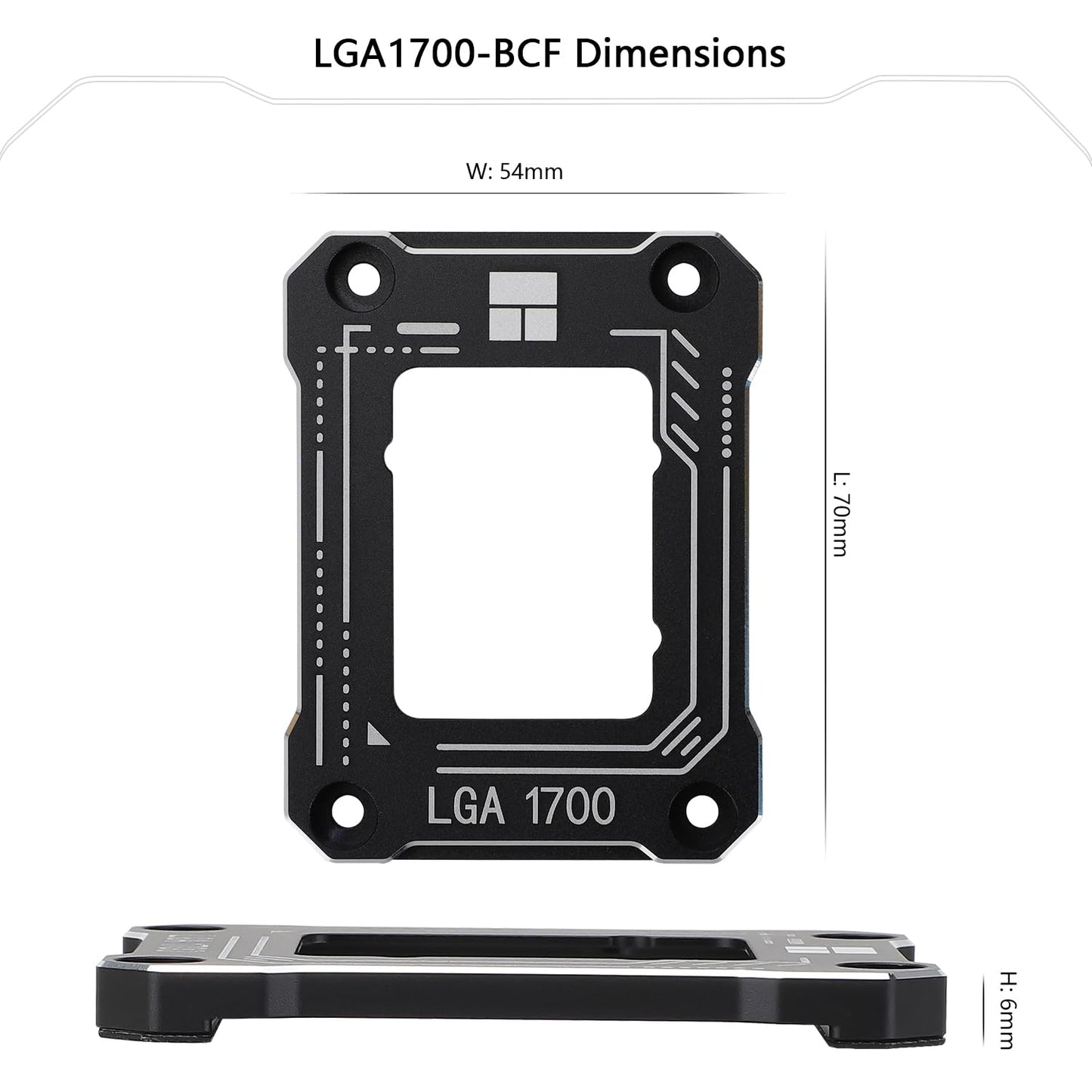 Thermalright LGA1700-BCF Black 12/13/14th CPU Straightening Anti-Bend Bracket, Bendy Platen, Intel 13/14th Gen CPU Fixing Fastener, Intel 12th Gen CPU
