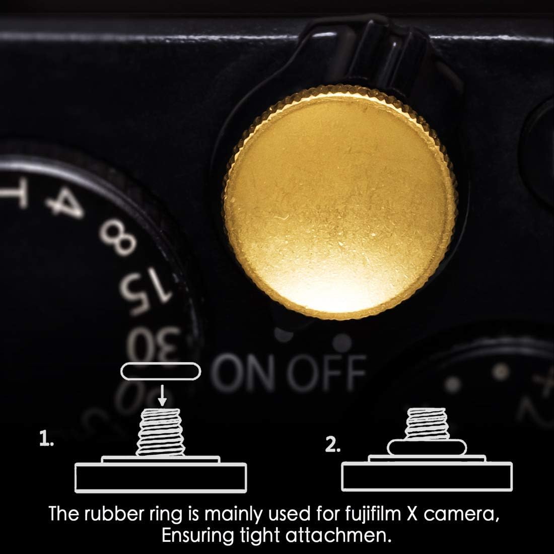 Fuji Shutter Release Button Accessories: Fujifilm Camera Soft Shutter Button - Gold Shutter Button for Canon Nikon Leica Film X100vi X100v X100Ff Xt5