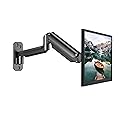 HUANUO Single Monitor Wall Mount for 13 to 32 Inch Computer Screen, Gaming Monitor Wall Mount Arm Holds up to 17.6lbs, Height Adjustable Full Motion
