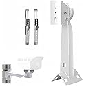 V-Fiabilidad 11.8'' (300mm) Heavy Duty CCTV Camera Mount Bracket - Weatherproof Pole/Wall/Corner Mount, Adjustable 90° Tilt for Bullet/PTZ/Dome IP