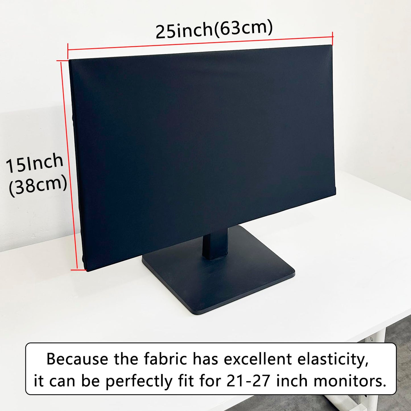 DEEP DEER Universal Monitor Dust Cover - Elastic Waterproof Fabric, Fits 19 21 22 23 27 Inch computer Screens, Dustproof, Water-Resistant, Pet Hair