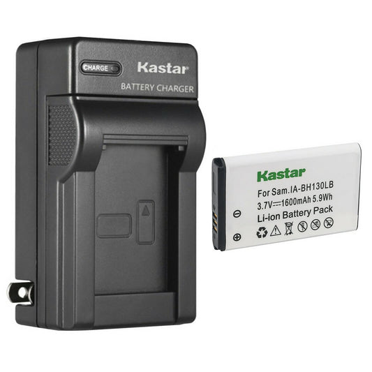 Kastar 1-Pack IA-BH130LB Battery and AC Wall Charger Replacement for Samsung HMX-W300 HMX-W300HD HMX-W300BN HMX-W300RN HMX-W300RP HMX-W300YN