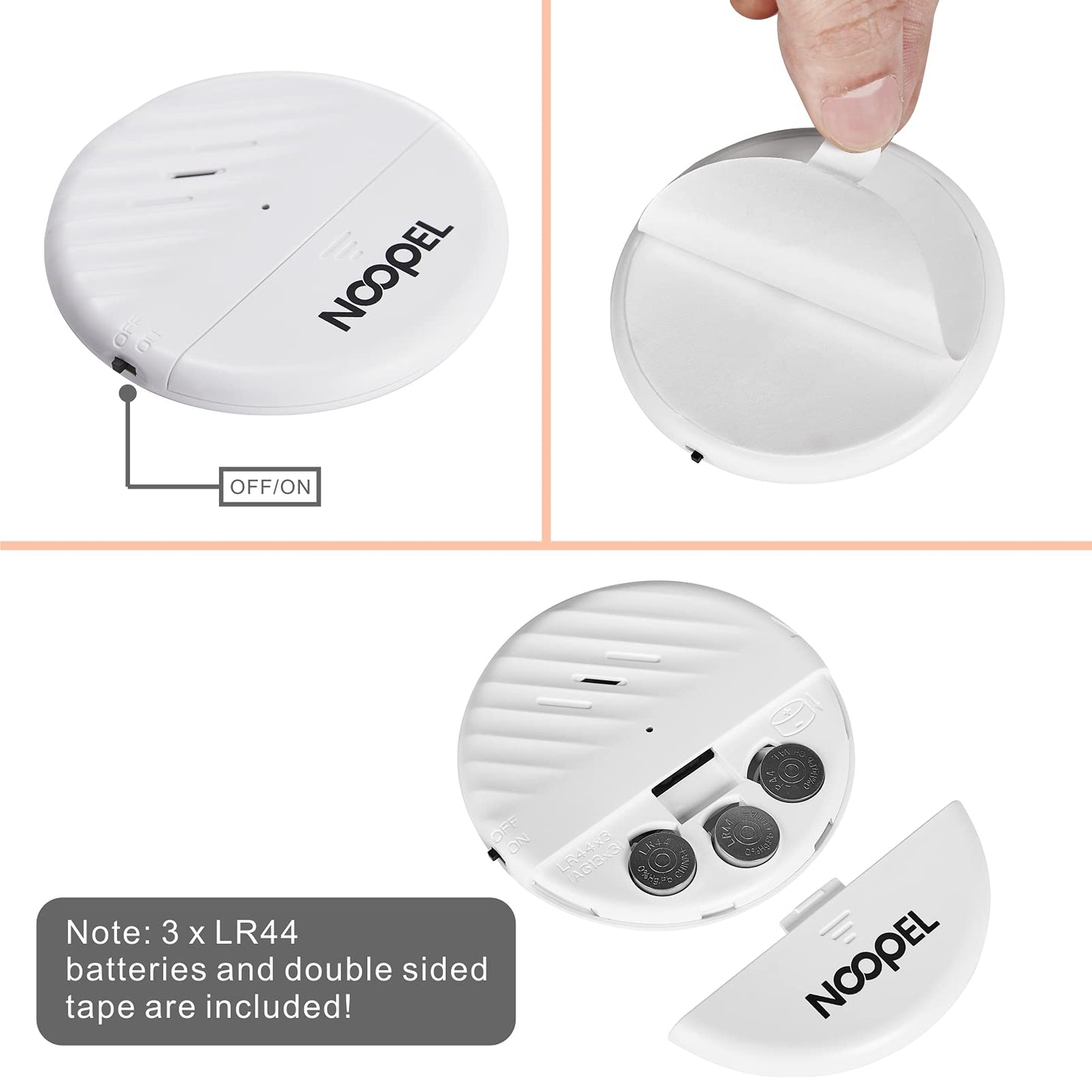 Window Alarms for Home Security 5 Pack, Glass Break Sensor, Window Sensor for Office Safety, Ultra-Loud 125db Advanced Vibration Sensors, Featuring