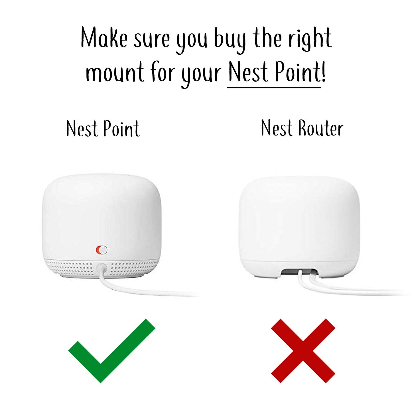 Nest WiFi Point Genie: The Simplest Lowest Profile Outlet Holder Mount for Google Nest WiFi Point | Reinforced Support | Great Sound | Open Access |