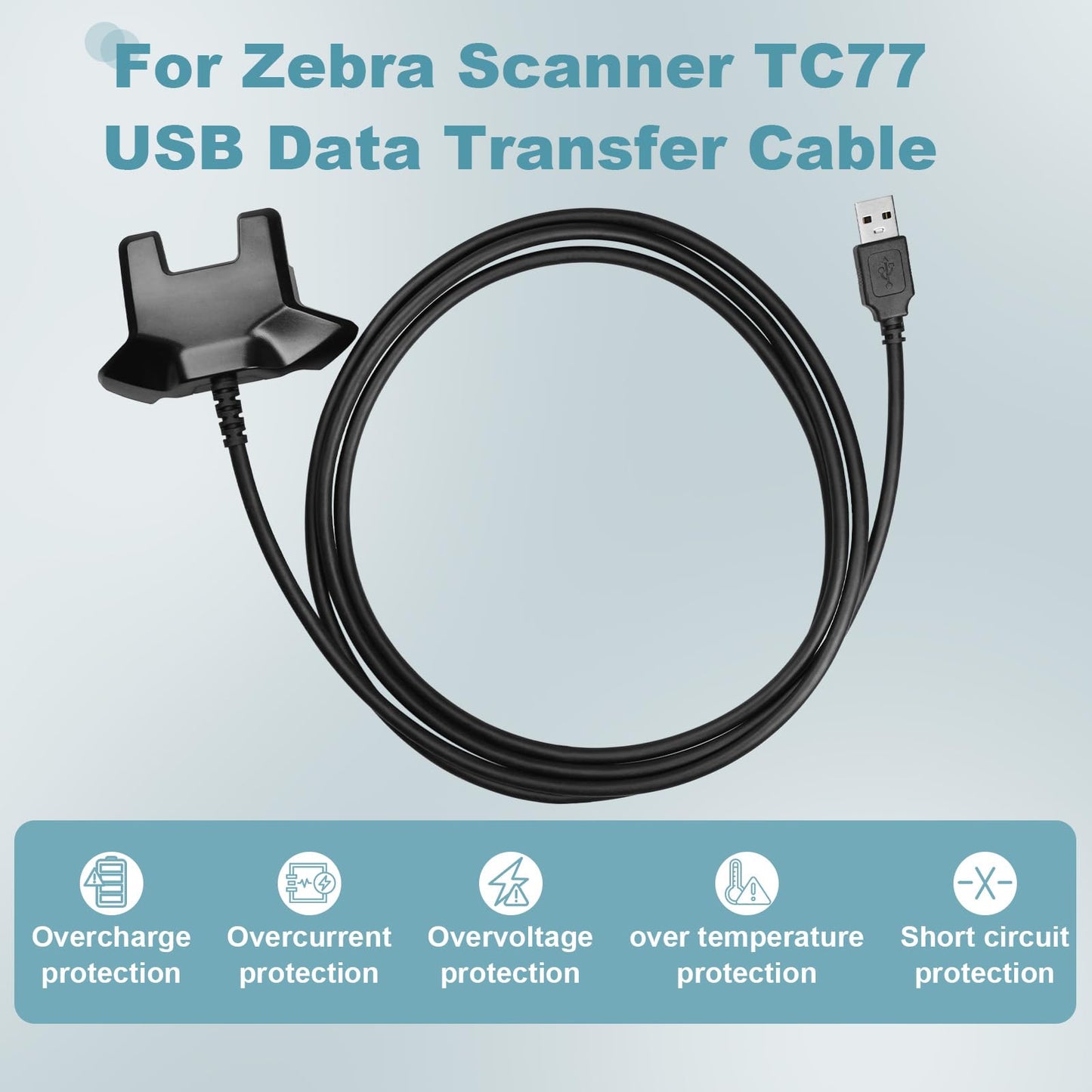 for Zebra Scanner TC77 USB Charger Cable: USB Charging Data Transfer Cord for Symbol TC70 TC77 TC75 TC72 TC55 TC75EK TC700H TC700K TC77HL TC720L TC70x