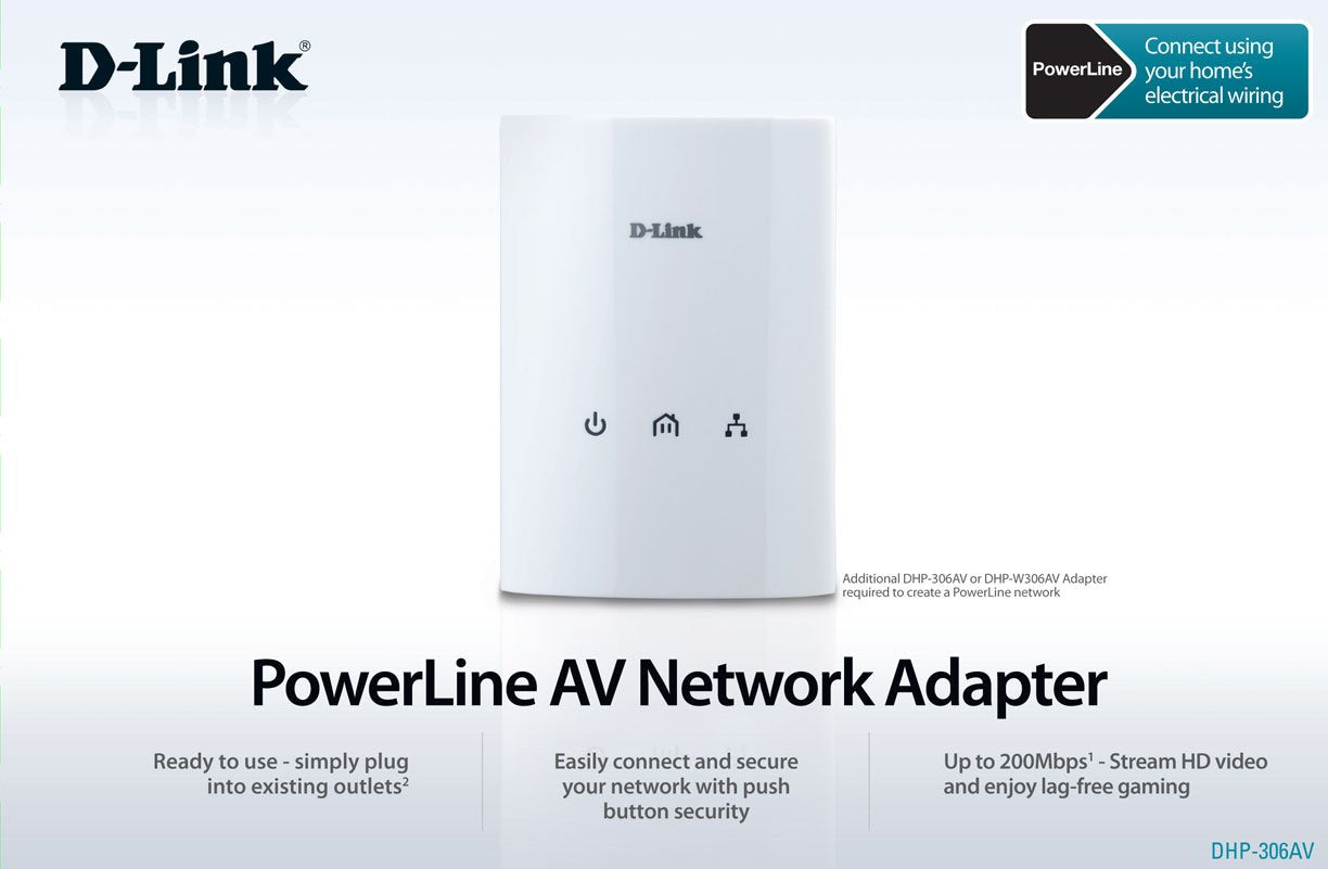 D-Link Systems PowerLine AV Network Adapter (DHP-306AV)