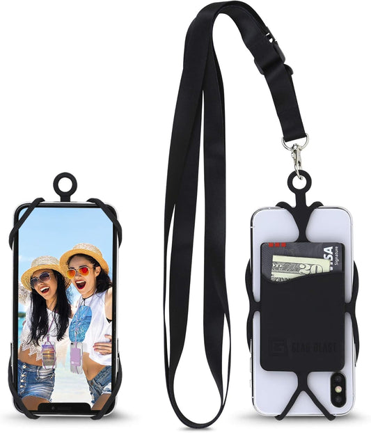 Gear Beast Universal Crossbody Pocket Cell Phone Lanyard Compatible with iPhone, Galaxy & Most Smartphones, Includes Phone Case Holder,Neck Strap